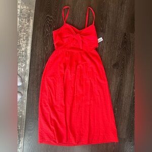 Old Navy Red Midi Dress NWT